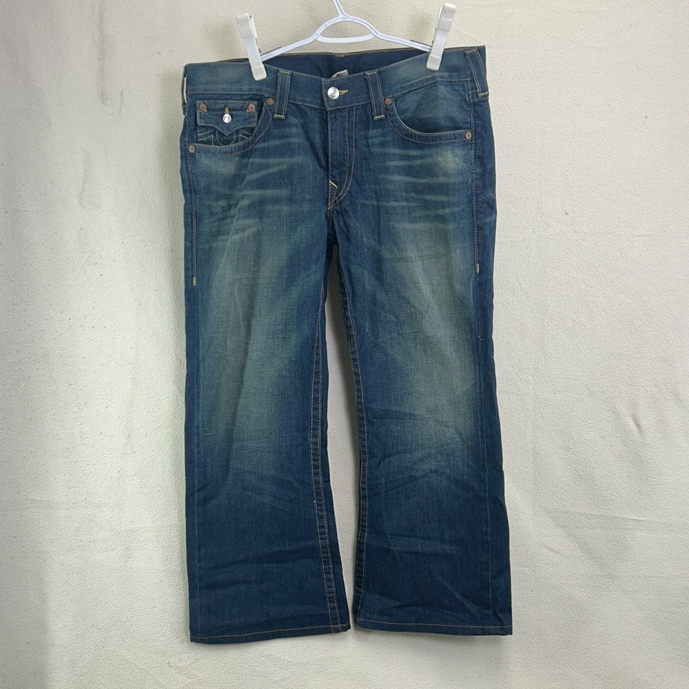 Vintage True Religion Billy Bootcut‎ Jeans Mens 38 USA Made Flap Pocket Y2K